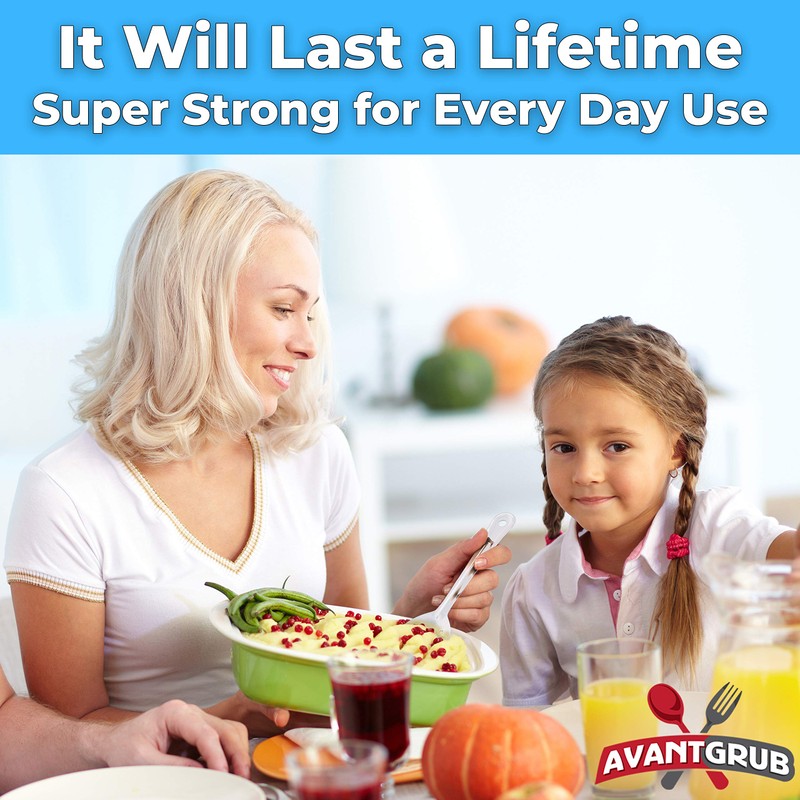 Super Strong, Ergonomic 11 in Serving Spoon 1 Pk. Big,