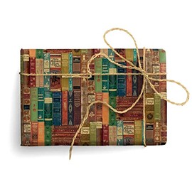 Kartos Classic Books Italian Wrapping Paper, Folded