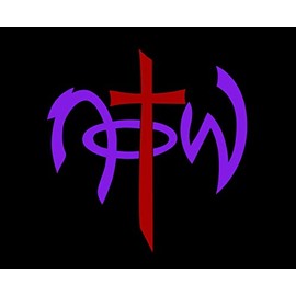 Not of This World Decal Viny Sticker, Christian Sticker, Religious Decal Car Truck Laptop Tumblar Yeti Cup Wall Window Decor (Lavender and Red, 3.5")