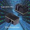 CERRXIAN 90 Degree Duale SATA 7PIN Male to Dual Female