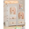 Kalolary Portable Kids Closet, Children's Wardrobe Collapsible Plastic Wardrobe with