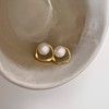 MOUP Simple Design Pearl Earrings, Popular for Allergy Metals, Silver