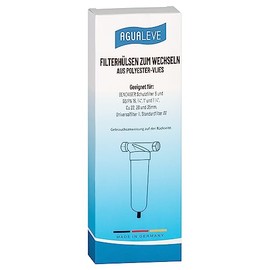 10 pieces AGUALEVE filter sleeves as an alternative to BWT filter sleeves for changing 10999 made of polyester fleece DN 20-32 in exchange box 10 pieces, white, piece (1 pack) | brand quality made in