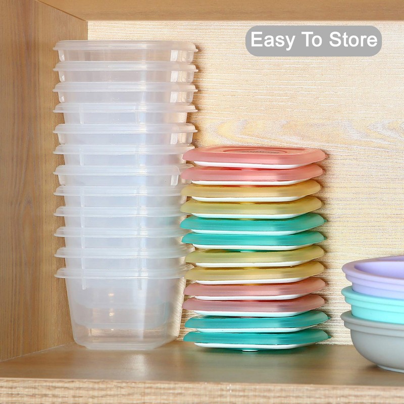 PandaEar Baby Food Snack Plastic Storage Container with Lids, 12