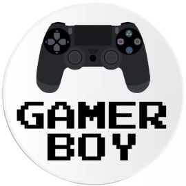 Kiwi Gifts Gamer Boy - Circle Sticker Decal 3 Inch - Console Controller Video PC