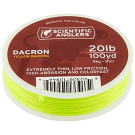 Scientific Anglers Dacron 30 -Pounds Test Fly Line Backing (Yellow, 100 Yards)