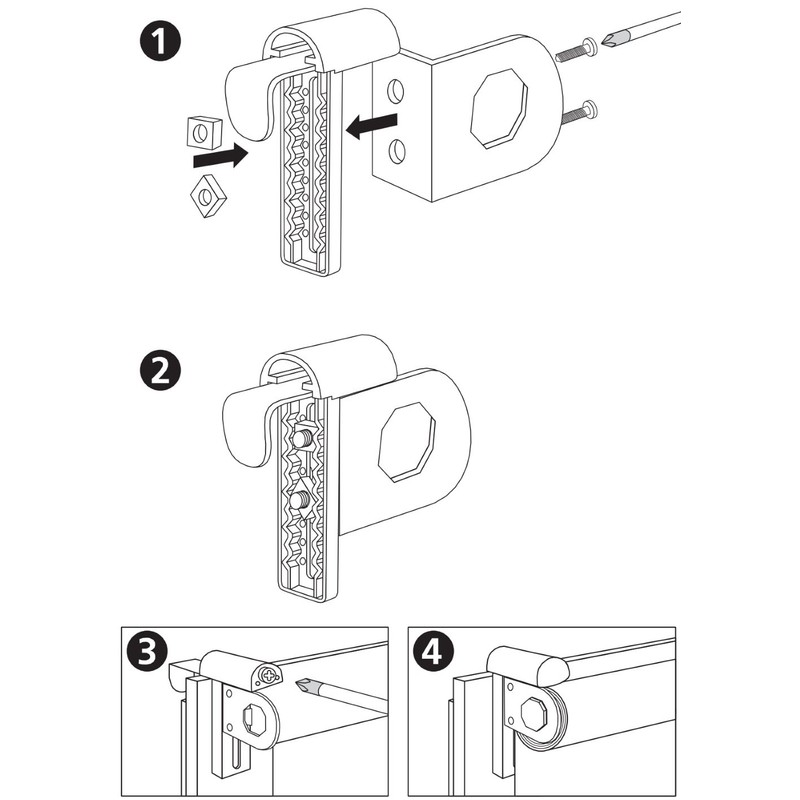 ps FASTFIX - Universal clamp support (2 pieces) for roller