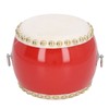 Kids Chinese Drum Plastic Sheepskin Maple Wood Red Color Children