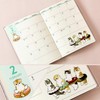 Sunstar Stationery mofusand Moff Sand, 2024 Monthly Notebook, A6, Fish