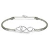 F.ZENI Women’s Bracelet 925 Sterling Silver Infinity Bracelet Sparkle Cubic