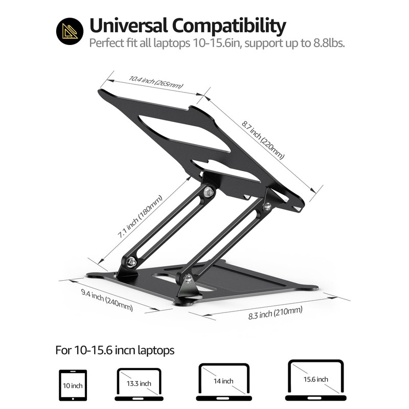 Urmust Laptop Notebook Stand Holder Adjustable Laptop Stand Portable Computer
