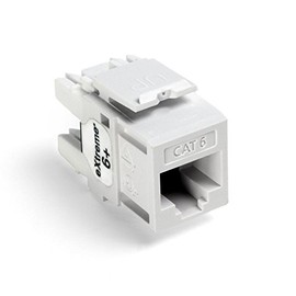 Leviton Extreme 6+ QuickPort Connector, 10-Pack, 61110-OW6, White