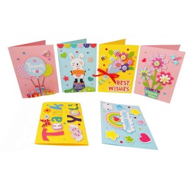 Card Making Kit DIY Handmade Greeting Card Kit for Kids Girl boy, Thank You Card Mother's Day Card Valentine's Card Easter Birthday Christmas Card Art Craft Supplies Set for 3 Years Old and up