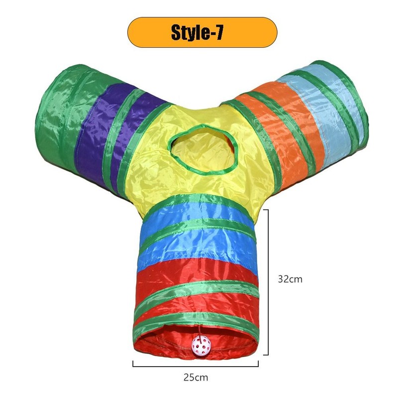 Collapsible Cat Tunnel – Fun Polyester+Steel Wire Cat Tunnel Tube,