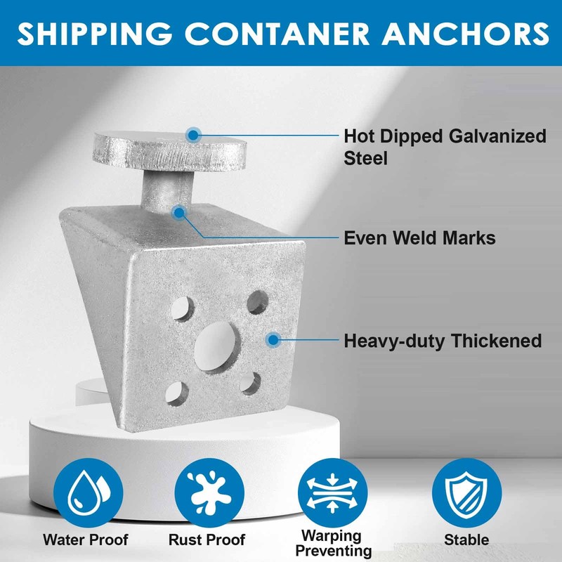 Upgraded Shipping Container Ground Anchors Hot Dipped Galvanized Steel