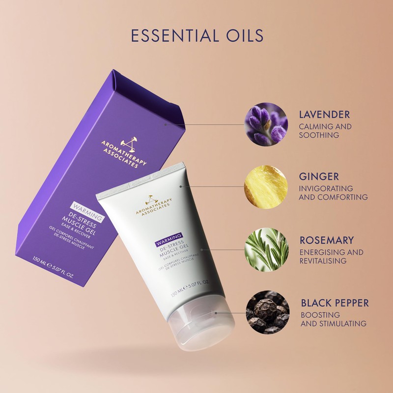 Aromatherapy Associates Warming De-Stress Muscle Gel 150ml | Post-Workout &