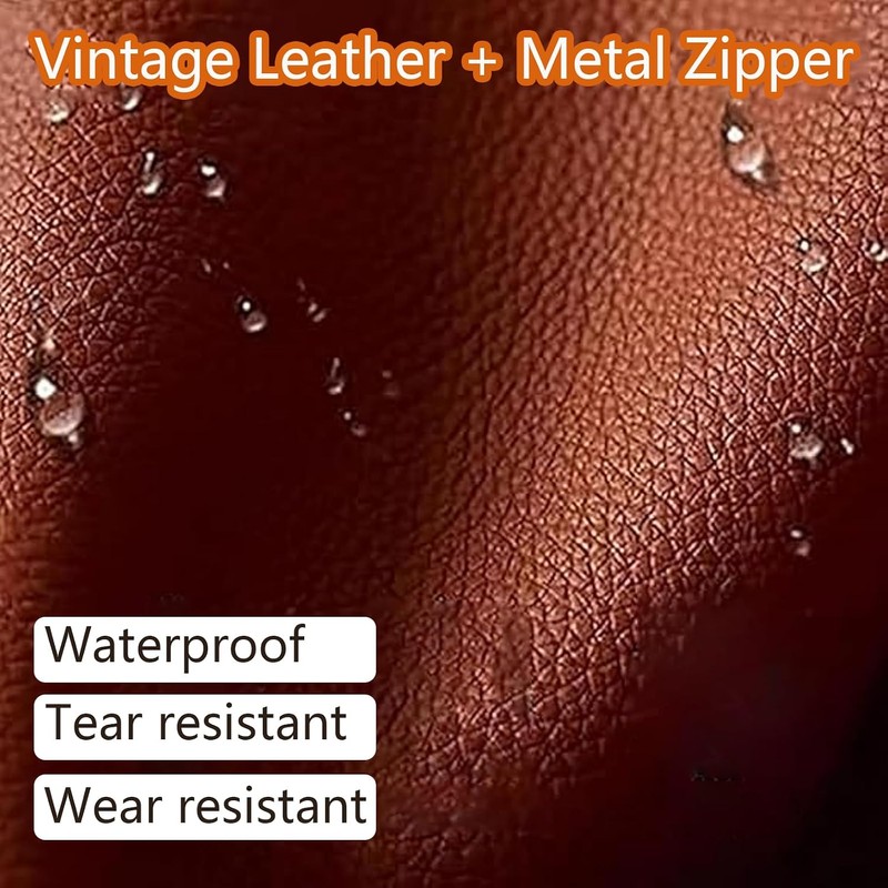 Crossbody Leather Bag, Large Capacity Anti-Theft Vintage Bag, Multi-slot Bag