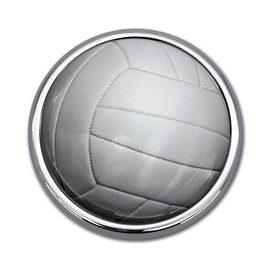 Elektroplate Volleyball All Metal Emblem for Cars, Trucks, and All Auto | Universal Fit at 3" | Weatherproof
