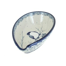 Blue Rose Polish Pottery Bluebird Small Spoon Rest