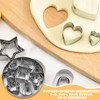 Cookie Molds, Set of 24, Stainless Steel, Heart, Star, Round,
