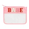 Mud Pie Women's Patch Clear Case, Babe, 8" x 11"
