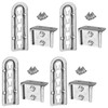 Set of 4 SOTECH Bed Fittings, Height-Adjustable for Centre Bar