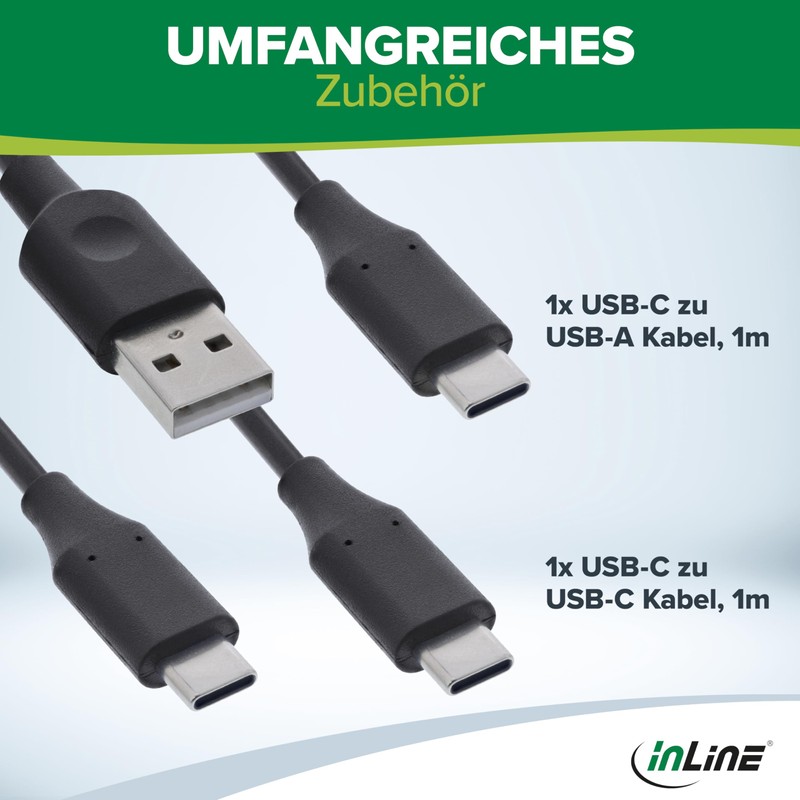 InLine USB-C Switch, Bi-Directional (Data and Video), 2 in 1