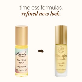 Kuumba Made Vanilla Bean Fragrance Oil, Long-Lasting Scented Oil Perfume Roller, Vegan, Alcohol-Free, 0.15 Fl Oz