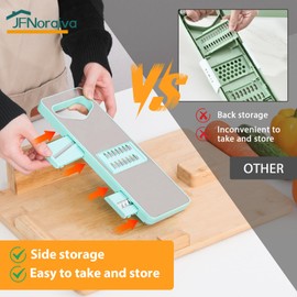 JFNoraiva One-Handed Cutting Board, Adaptive Cutting Board with Grater & Spikes & Bread Stop, Handicap Kitchen Tool for Disabled &Stroke Patient & One-Handed Person & Handicapped People