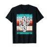 Funny Western Cactus Leopard Cheetah Print Turquoise Serape T-Shirt