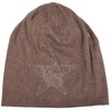 styleBREAKER Classic Unisex Beanie Hat with Star Rhinestone Appliqué, Warm