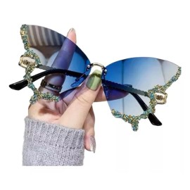 Launers Gafas De Sol Sin Montura Con Mariposas Y Diamantes