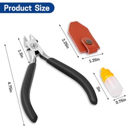 WISEPRO Model Nipper, with Ultra-Thin Edge Plastic Model Tools for Gundam Repairing and Fixing, Wire Flush Cutter for Crafts (Black)