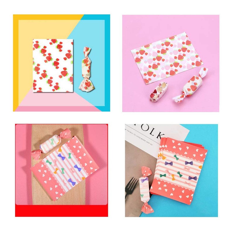 Ruiwaer 200pcs Candy Wrappers Candy Paper Chocolate Sweets Wrappers Birthday