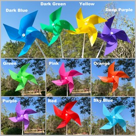 Tsocent 100 Pcs Pinwheels, Toy Wind Spinners and Party Favors Gifts for Kids, Outdoor Decorational Pinwheels for Yard and Garden (Light Purple)