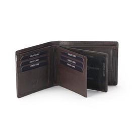 VOGELMANN Men's Leather Wallet Genuine Cowhide RFID Protection with Gift Box, Leather Wallet, Men's Leather Wallet, brown, Classic