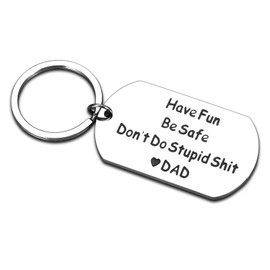 XPENMULBOJA Don't Do Stupid Sht Love Dad Keychain, Christmas for Adult Daughter Gifts from Dad, Adult Son Gifts from Dad, Stocking Stuffer Gag Gifts for Teenage Boy Girls teen boys stocking stuffer