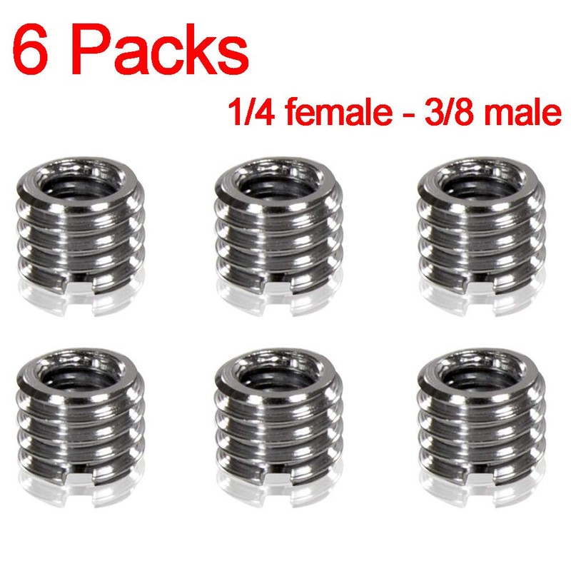 1/4" to 3/8" Conversion Screw Adapter for Tripod Monopod Ball