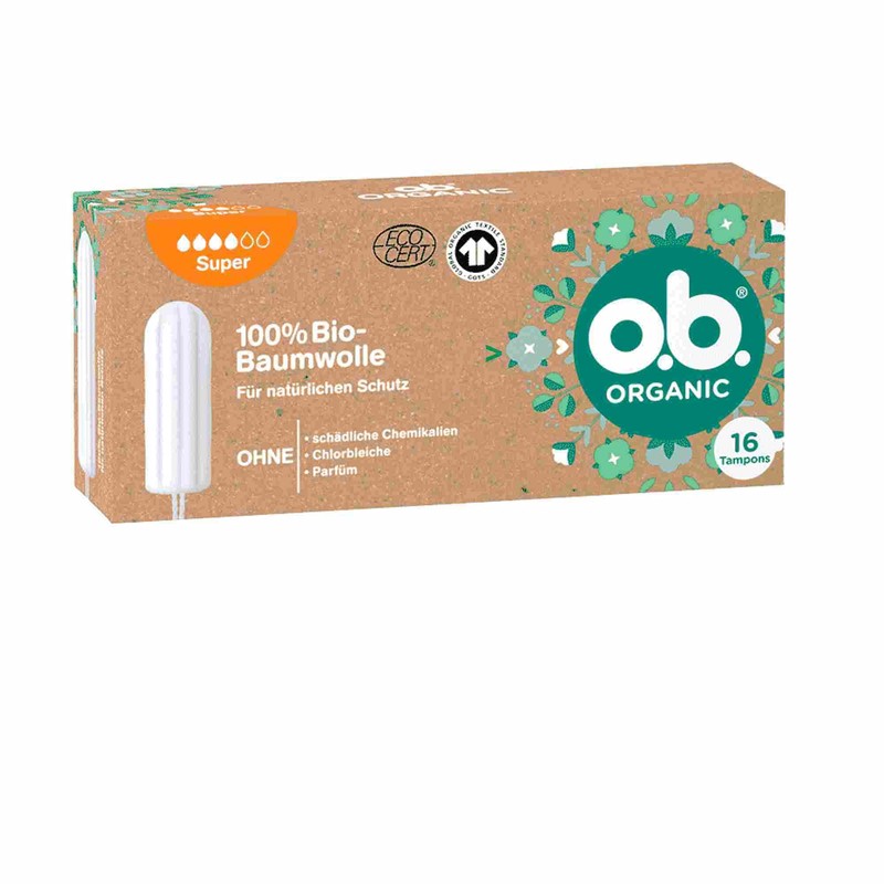 OB Tampon Organic Bio Super (Pack of 16) + usy