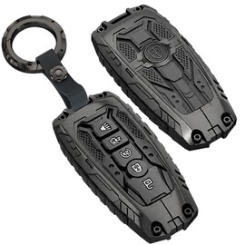 OBEST Car Key Case for Ford, 5 Buttons Key Case Compatible with Ford Raptor F250 F350 F450 F550 Edge Explorer Expedition Mustang Fusion 2018-2024, Key Cover with Key Ring