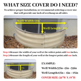 Tredre"Cover with Confidence" Clear Polycarbonate Window Well Cover (39" L X 17" W) - UV Resistant, Debris Protection, Optimal Light Transmission for Basement and Outdoor Use