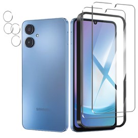Compatible Galaxy a25 5G Protective Film [with Guide Frame] - Asahi Glass Material Galaxy a25 Film 2 pieces + Galaxy A25 5G Camera Film 2 pieces 9H Hardness Galaxy a25 5G Film Shatterproof High