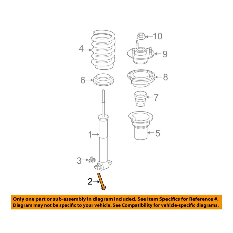 General Motors GM OEM Front Suspension-Strut Bolt 11610404