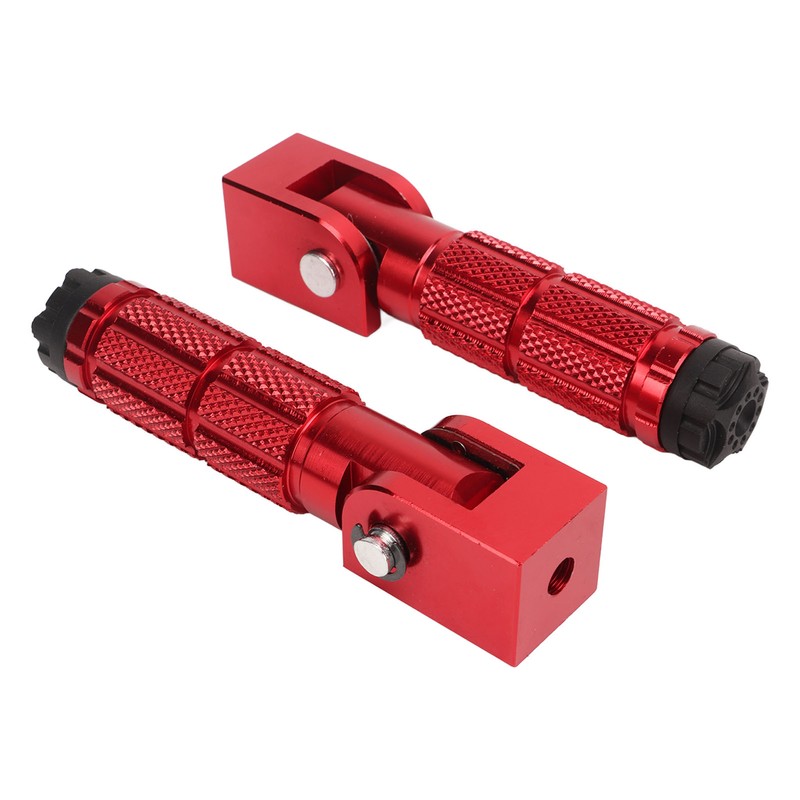 2Pcs Motorcycle Foldable Foot Pegs M8 Antislip Aluminium Alloy Universal