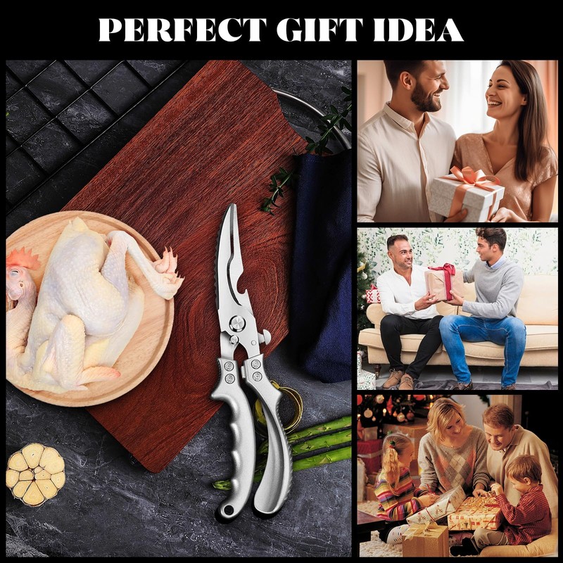 SiXingHardware-Kitchen Pro Shears-Heavy-Duty Stainless Steel Kitchen Scissors For Poultry, Meat,