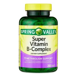 Complejo B + Vitamina B1 B2 B6 B12 Acido Folico 250 Caps Sabor Sin sabor