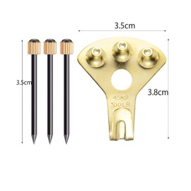 maarku Set of 10 Hanging Hooks, Hanging Hardware for Picture Display, Safety Stainless Steel, 1 Hook with 3 Nails, Maximum Load Capacity of 99.1 lbs (45 kg)