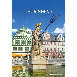 Thüringen 2024 Picture Calendar 23.7 x 34 cm Regional Calendar Wall Calendar with Space for Notes Alpha Edition