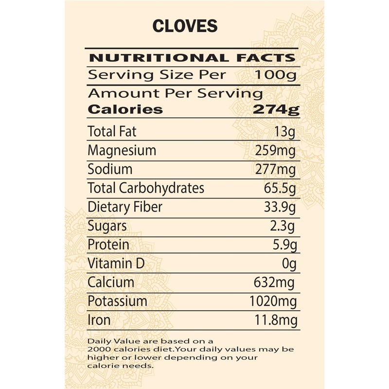 Cloves Whole I Premium Quality I Sun dried in Organic