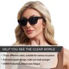 LOUOL READERS Sun Reader for Women Square Reading Sunglasses with